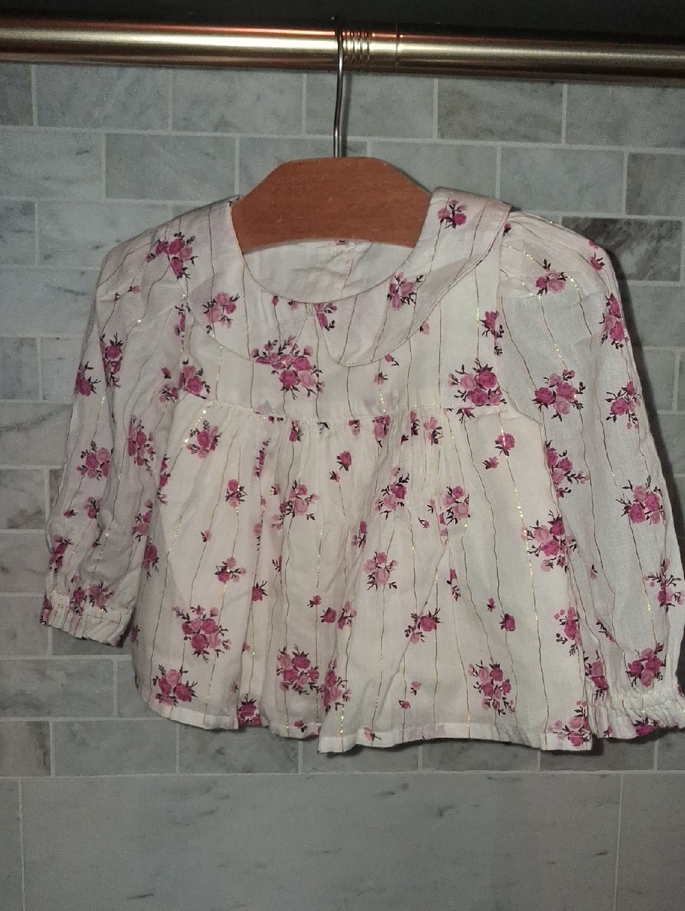 baby GAP Floral Long Sleeve Top 12-18 Months